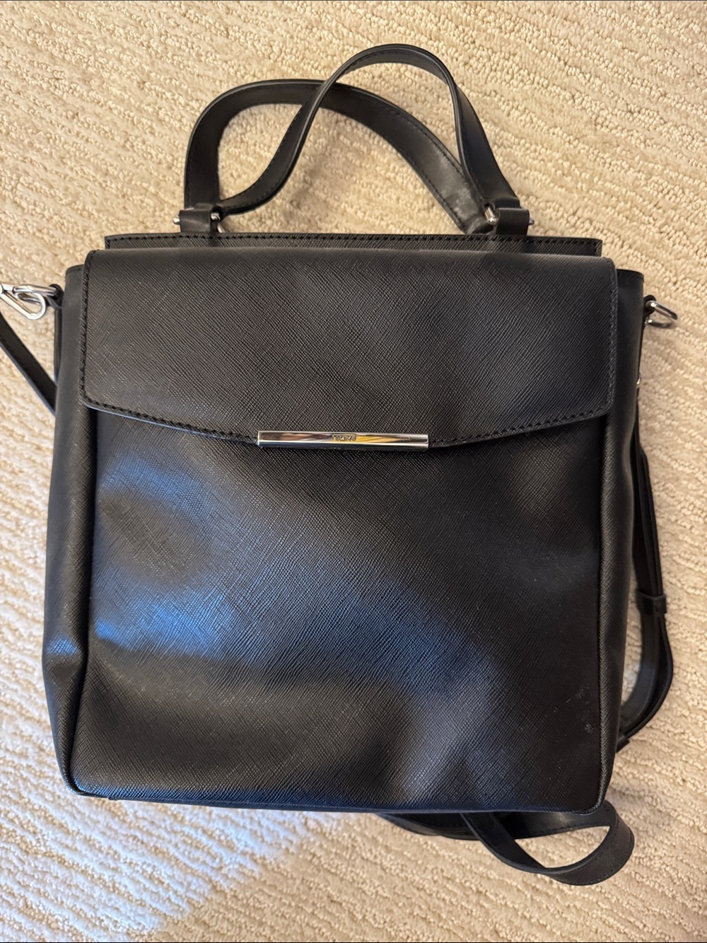 Tumi saffiano leather crossbody bag